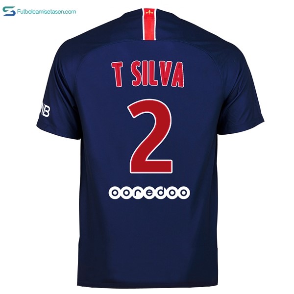 Camiseta Paris Saint Germain 1ª T Silva 2018/19 Azul